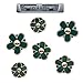 ORIESSE 6pcs Green Daisy Flower Car Air Freshener Vent Clips3 Sizes Sparkle Dark Green Flowers Car Vent ClipsWomen Girly Car Air FreshenerCute Flowers Car AccessoriesRefillable Car Diffuser - Image 2