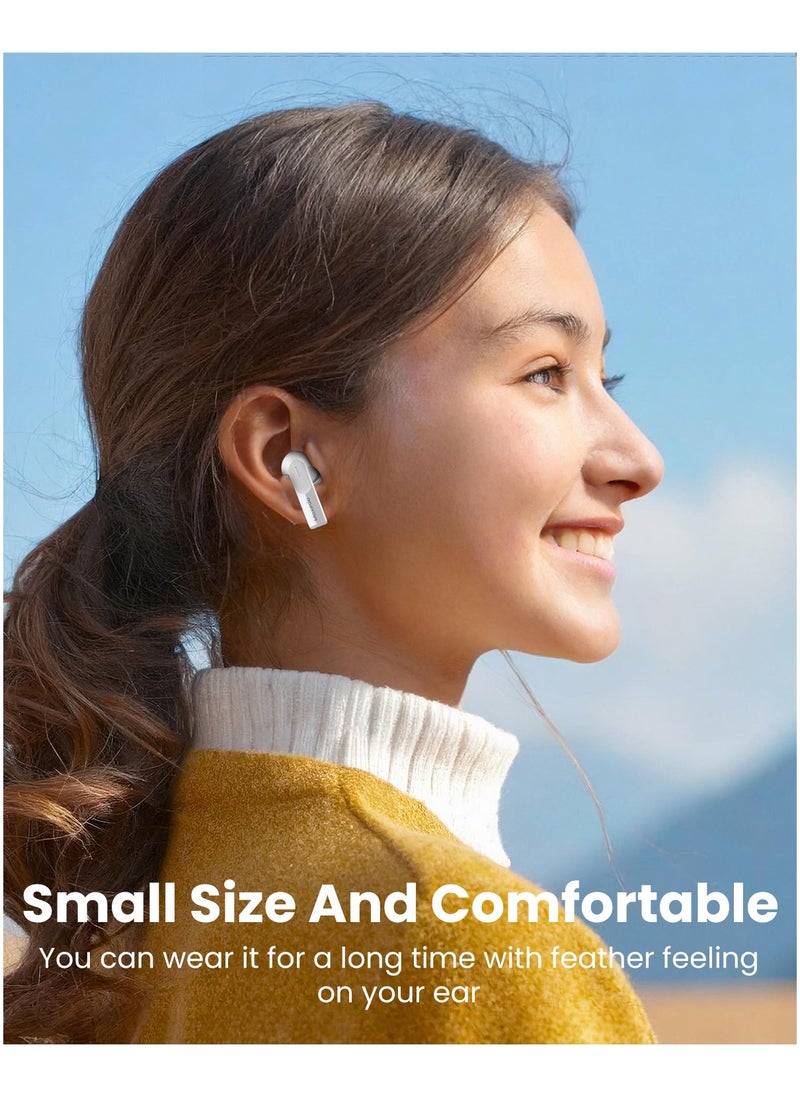 Moxedo - Moxedo True Tunes TWS Wireless Bluetooth Earbuds, Dual Microphone Clear Calls, IPX4 Sweat Resistance Easy Touch Control, ENC Noise Reduction Technology (Silver) - Image 1