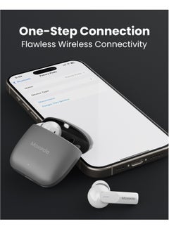 Moxedo Moxedo True Tunes TWS Wireless Bluetooth Earbuds, Dual Microphone Clear Calls, IPX4 Sweat Resistance Easy Touch Control, ENC Noise Reduction Technology (Silver)  - Image 4
