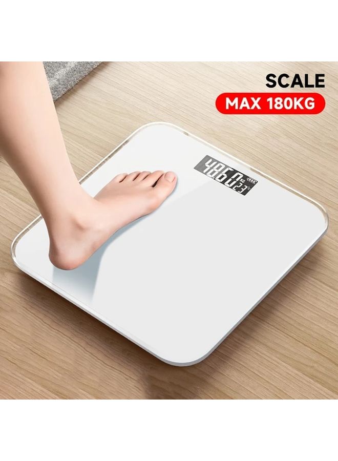 ميزان رقمي عالي الدقة أبيض لمراقبة الوزن واللياقة والنظام الغذائي والصحة - Image 1