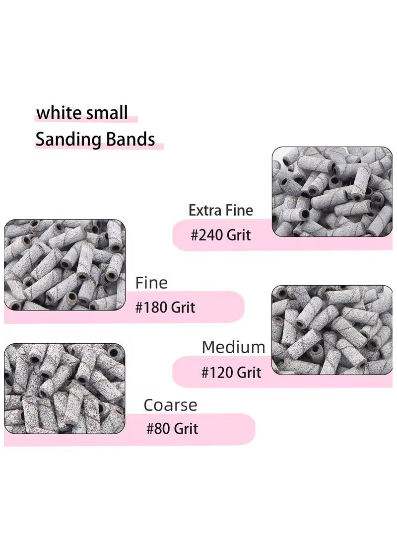 جلوسكي 50pcs 3.1mm صغيرة الأظافر صنفرة شريط مع عمود 3/32 بوصة الأظافر مثقاب شريط الرمل الأشعة فوق البنفسجية هلام الاكريليك طلاء مزيل الأظافر مجموعة أدوات - Image 2