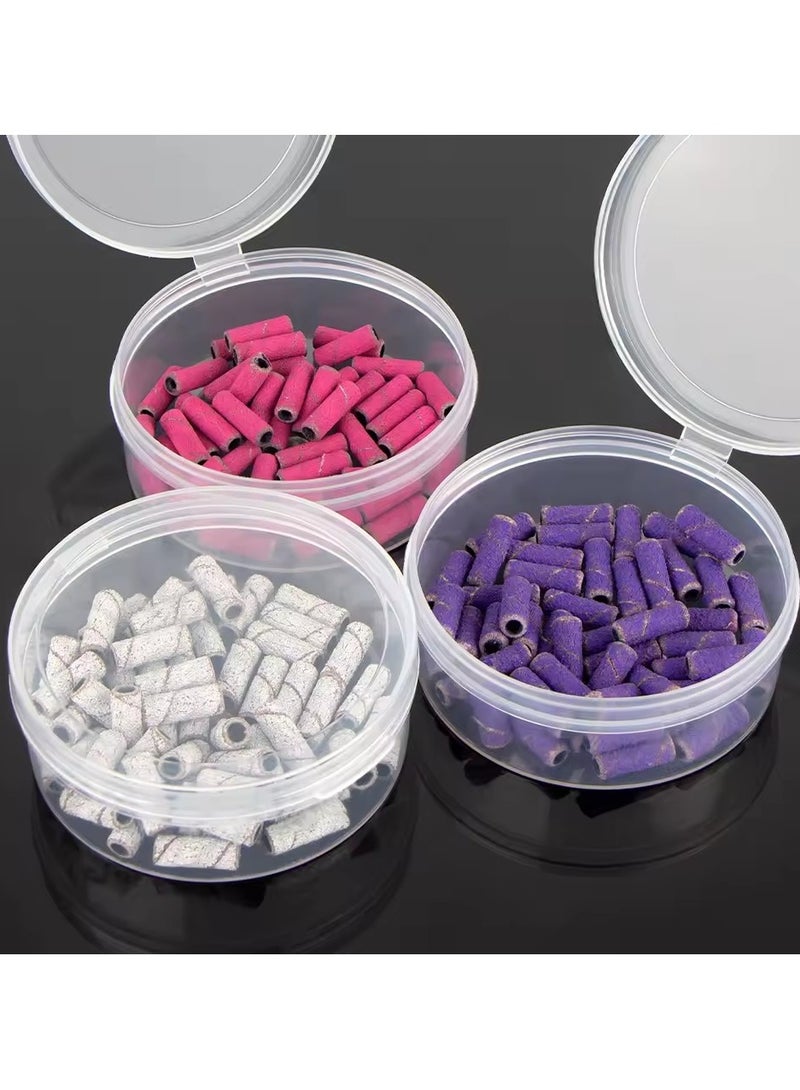 جلوسكي 50pcs 3.1mm صغيرة الأظافر صنفرة شريط مع عمود 3/32 بوصة الأظافر مثقاب شريط الرمل الأشعة فوق البنفسجية هلام الاكريليك طلاء مزيل الأظافر مجموعة أدوات - Image 4