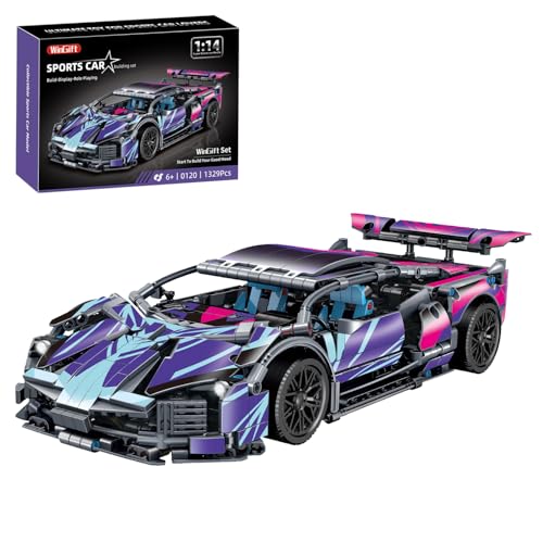 WINGIFT 1329 Piece Sports Car Building Blocks Toys Boys or Adults Kits 114 Race Car Model Building Set Adult Collectible Model Cars Set to Build STEM Super Cars Sets for Boys Girls Age 612 814 - Image 1