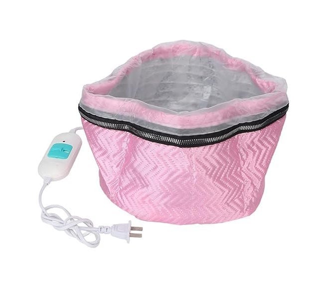 Hair Care Thermal Head Spa Cap Treatment with Beauty Steamer Nourishing Heating Cap, Spa Cap for Hair, Spa Cap Steamer for Women (Pink) - Image 1