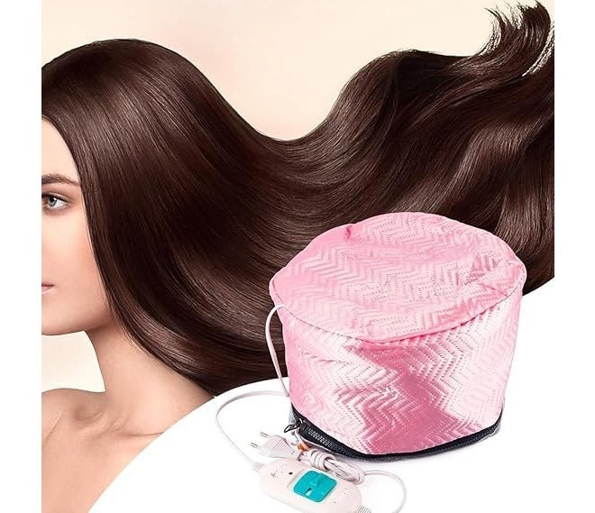 Hair Care Thermal Head Spa Cap Treatment with Beauty Steamer Nourishing Heating Cap, Spa Cap for Hair, Spa Cap Steamer for Women (Pink) - Image 5