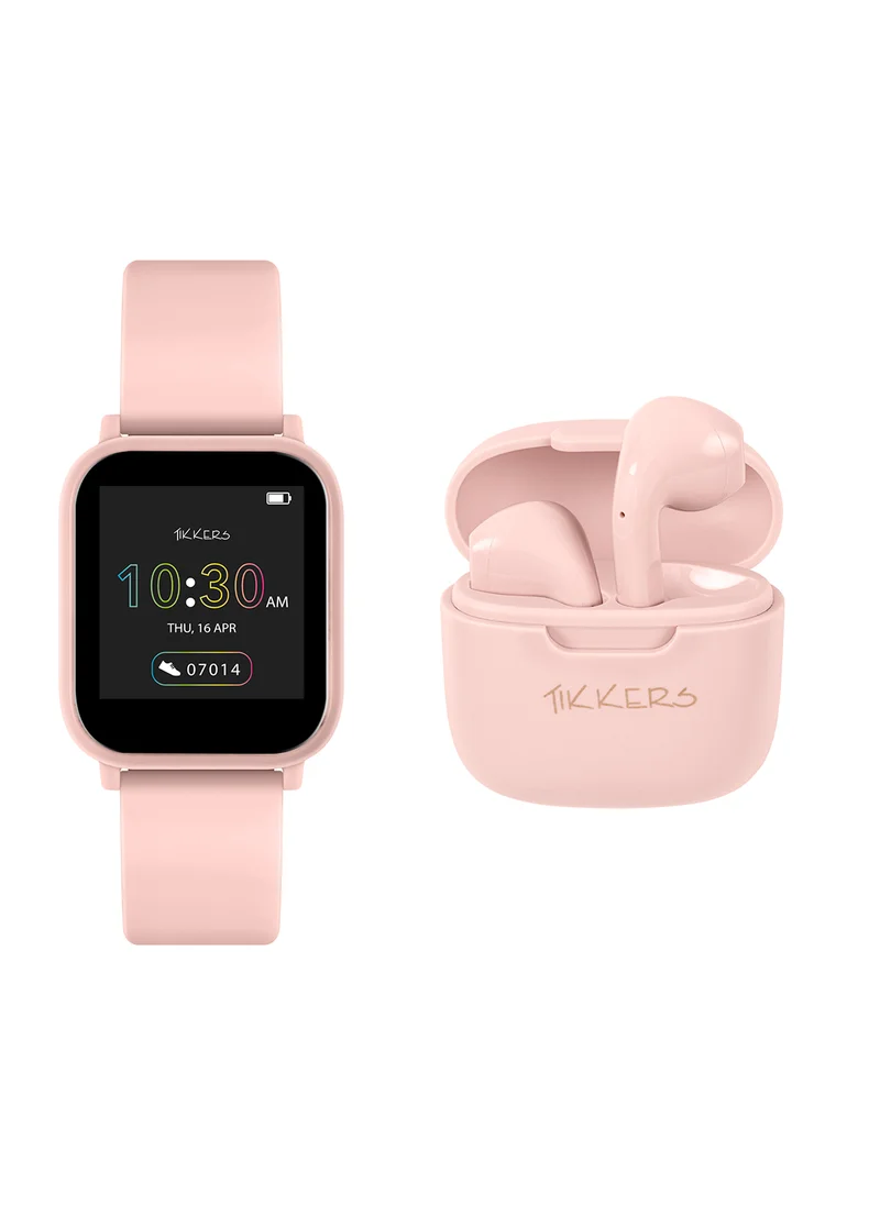 Tikkers Girl's Digital Square Shape Silicone Wrist Watch TKS10-0001-SETARG - 36 Mm