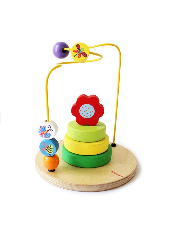 Shumee - Shumee Wooden Garden Themed Flower Stacker & Maze Activity Toy (1-3 Years) | Develop Problem Solving and Imagination in Toddlers/Preschoolers - Image 1