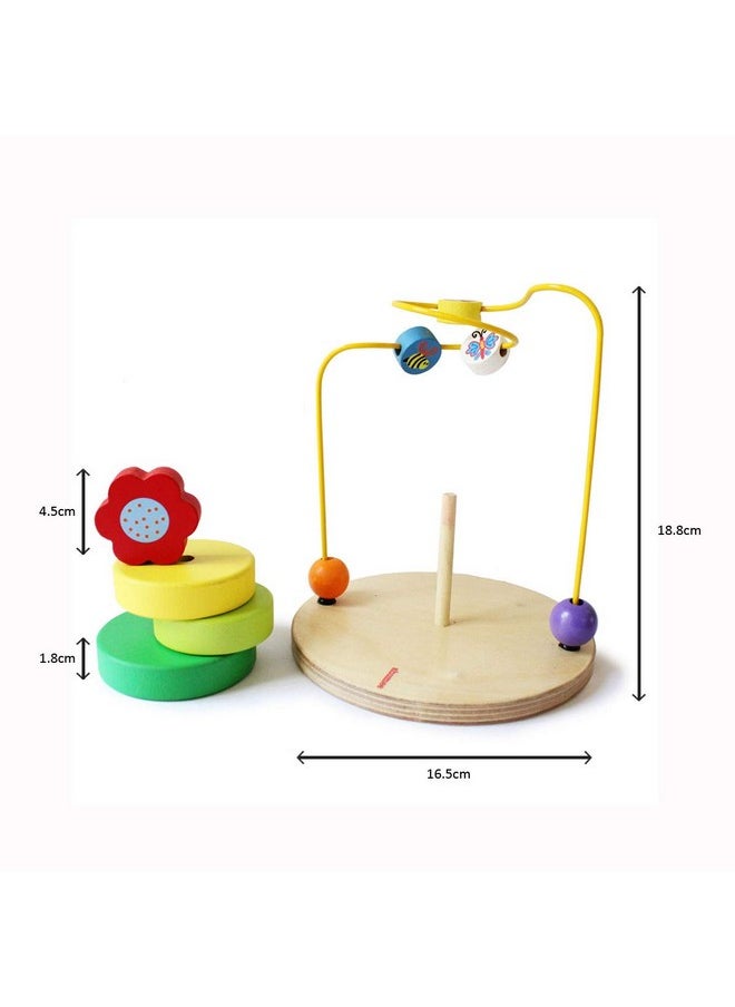Shumee - Shumee Wooden Garden Themed Flower Stacker & Maze Activity Toy (1-3 Years) | Develop Problem Solving and Imagination in Toddlers/Preschoolers - Image 1