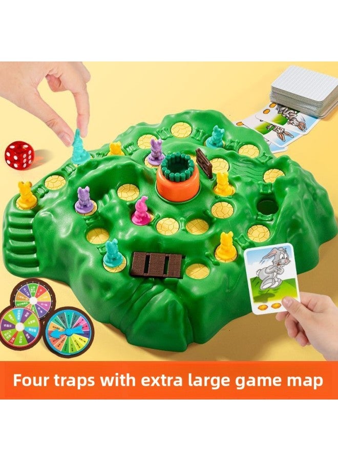 [44000 People Praise] Online Red Table Game Guess Who I Am Rabbit Trap Chess Rotating Radish Children-Color:[4 Types Of Traps Increased] Rabbit Level + Pirate Barrel - Image 4