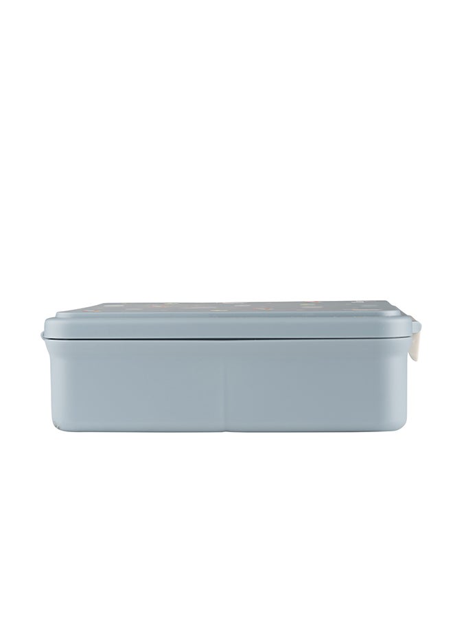 Citron - Grand Lunchbox With 4 Compartments For Kids - Includes 1 Thermos Food Jar And 1 Sauce Container, Leak Proof And Bpa Free Lunch Box For Kids - Spaceship Dusty Blue - Image 1