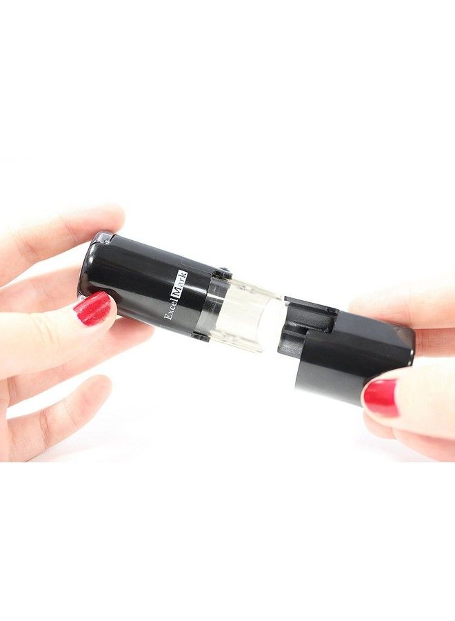 ExcelMark Smiley Face Excelmark Selfinking Round Teacher Stamp Red Ink - Image 5