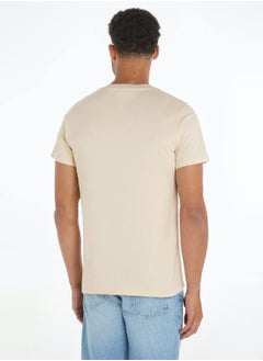 Men's Linear Chest Slim T-Shirt - Cotton, Beige - pzsku/ZB06B1EBFD09EA0A6D6F2Z/45/_/1723743991/75181861-75bc-495c-a809-78c1dc2634d4