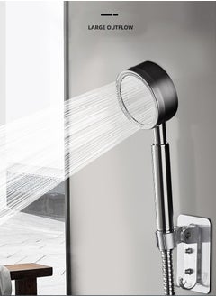 XiuWoo High Pressure Shower Head Stainless Steel Black  - Image 5