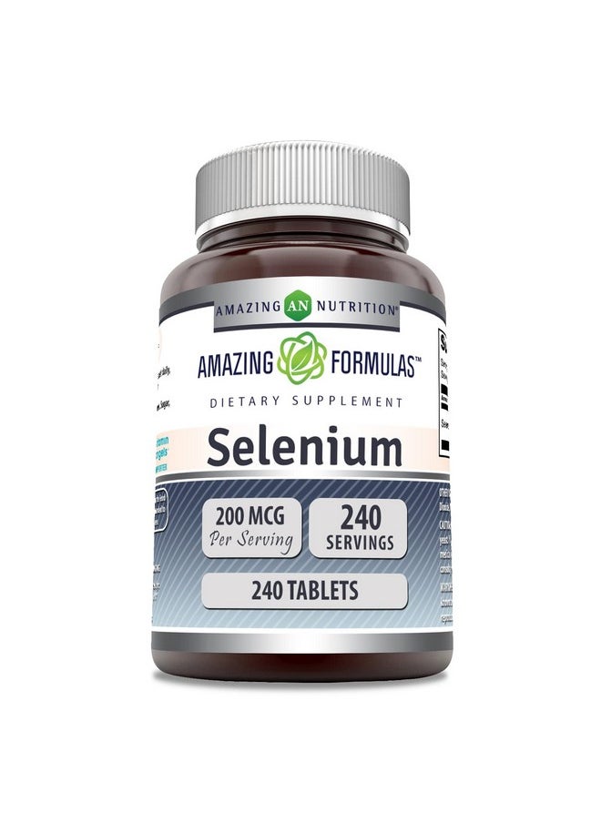 مكمل غذائي Amazing Formulas Selenium 200 mcg 240 Tablets | غير معدّل وراثيًا | خالٍ من الجلوتين | صنع في الولايات المتحدة الأمريكية - pzsku/ZB06B31594A7BC47EF939Z/45/_/1739864717/7591b573-ac84-4af6-b115-5fde2f7a9bad