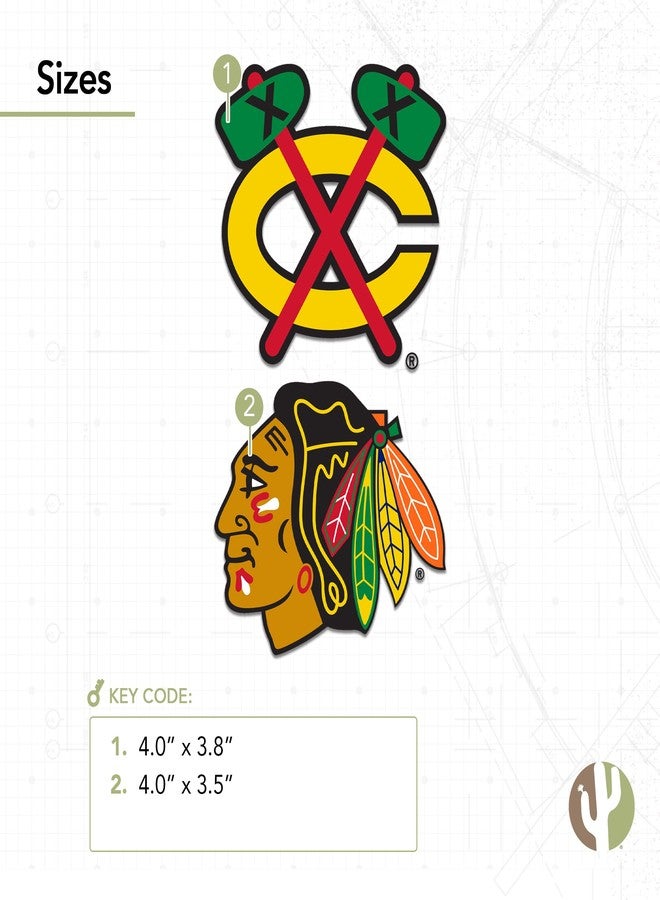 Desert Cactus Chicago Blackhawks Sticker NHL Team National Hockey League Vinyl Decal Laptop Water Bottle Car Scrapbook (4 inch Sticker) - Image 2