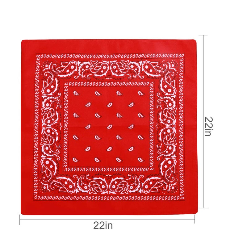 CECIAOAIME N-A 16 Pcs Bandanas Multi-Purpose Bandanas Paisley Cowboy Polyester Headbands 22x22 inch - Image 3