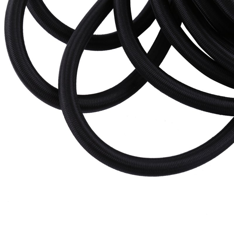 Elastic Bungee Cord 1 Black Light-Weight Strong Wear-Resistant Shock Cord - High-Quality Latex Core Durable Elastic Cord for Outdoor Camping Tents Diy Crafts Jewelry Making - Image 3