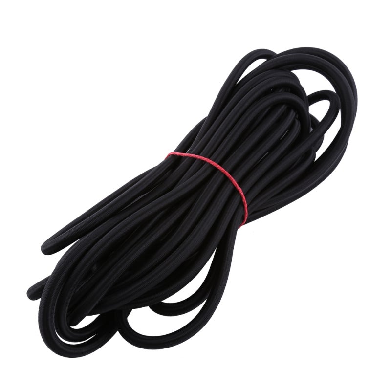 Elastic Bungee Cord 1 Black Light-Weight Strong Wear-Resistant Shock Cord - High-Quality Latex Core Durable Elastic Cord for Outdoor Camping Tents Diy Crafts Jewelry Making - Image 1