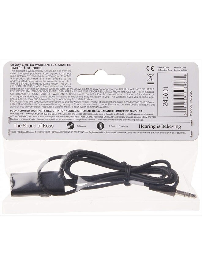 KOSS 155954 VC20 Volume Control, Standard Packaging, 39-Inch Cord, Compatible with Cell Phones and Headphones  - Image 3