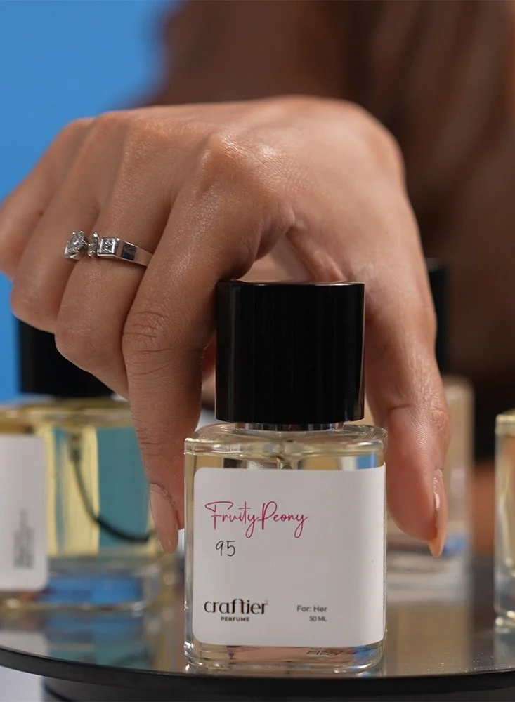 Craftier Perfume  FRUITY PEONY - Inspired of-BOMBSHELL, Eau De Parfum for Women - 50ml, Long Lasting Fruity Fragrance Upto 24 Hrs, Travel Size Women's Perfume for Women | Best Price UAE