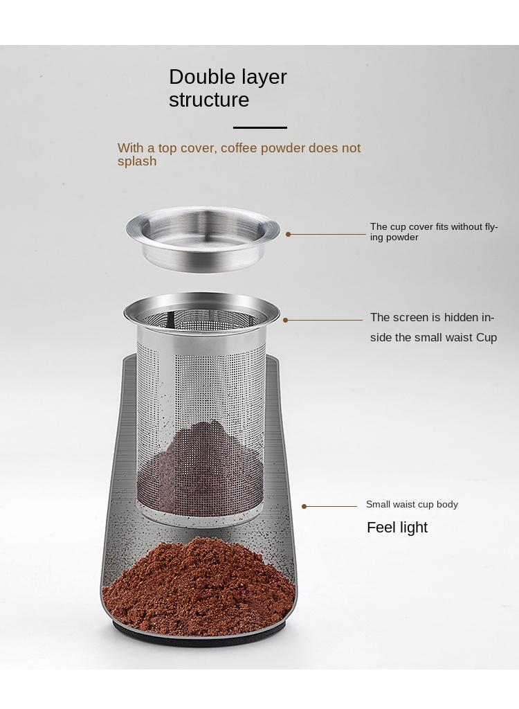 Y&D Coffee Sieve Powder Filter Fragrance Stainless Steel Powder Cup - Image 4