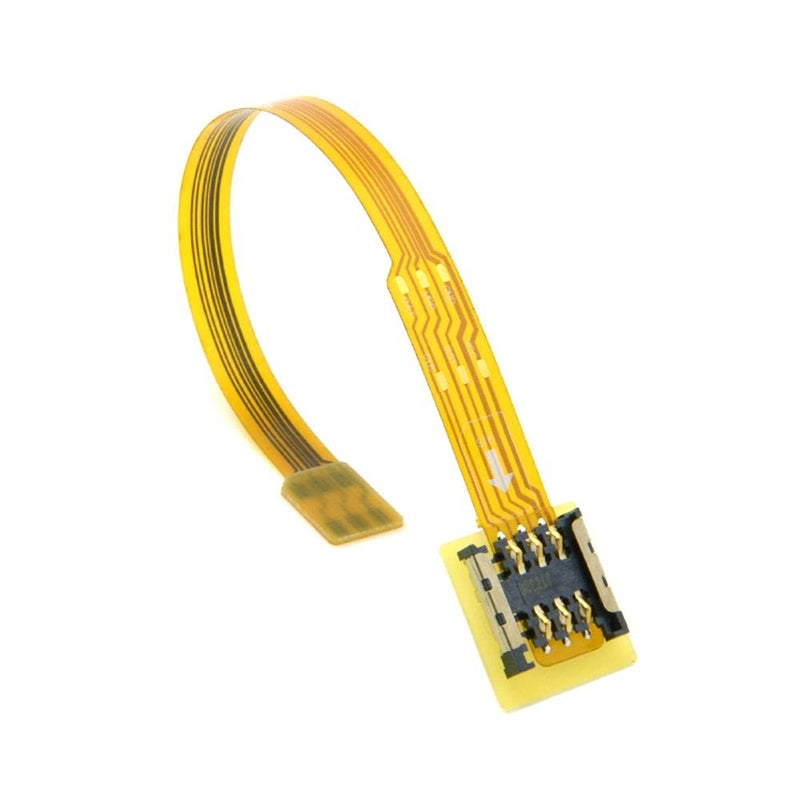 Cablecc Micro SIM Card to Nano SIM Kit Male to Female Extension Soft Flat FPC Cable Extender 10cm - Image 2