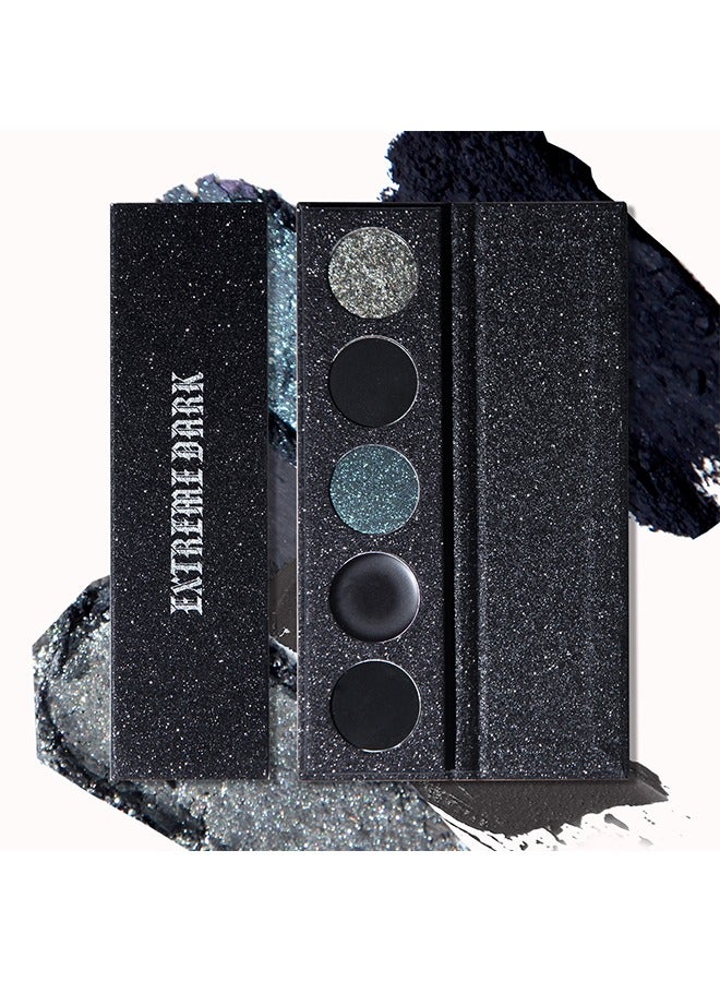 مافيك لوحة ظلال العيون Extreme Dark-5 Color ، ظلال عيون غير لامعة وميضانية لمكياج عيون عالي الدقة ، مقاومة للماء ، مقاومة للعرق ، تدوم طويلا - Image 5