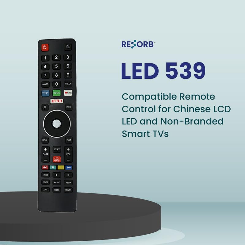 RESORB LED 539 Universal Remote Control for Sainyo and Chinese LCD LED and Non-Branded Smart TVs - Black (Please Match with Your Old Remote Before Placing an Order) - Image 2