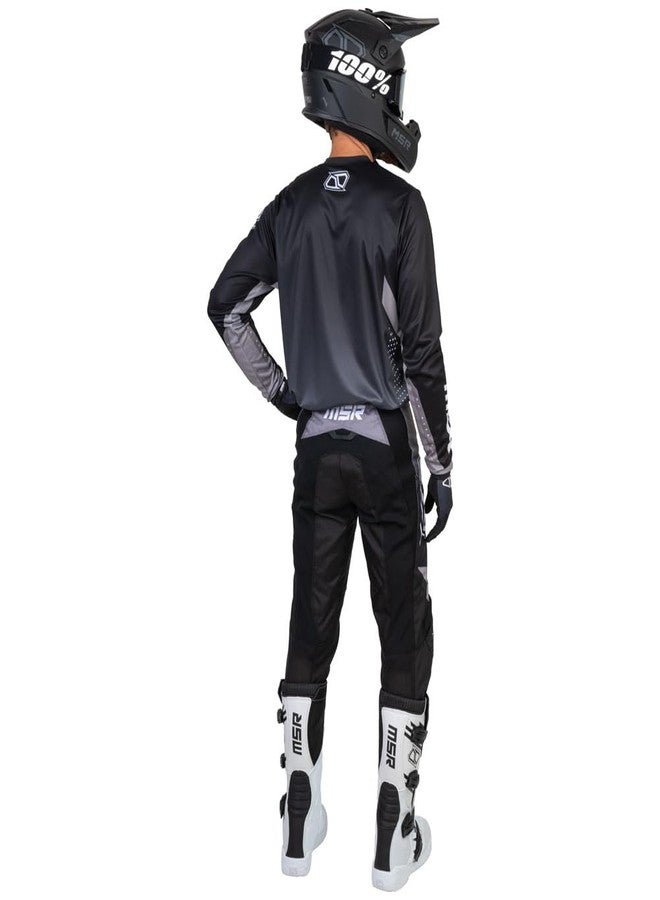 إم اس أر قميص MSR Axxis Proto للدراجات الترابية، موتوكروس، مقاس XXX-Large، أسود/رمادي - Image 5