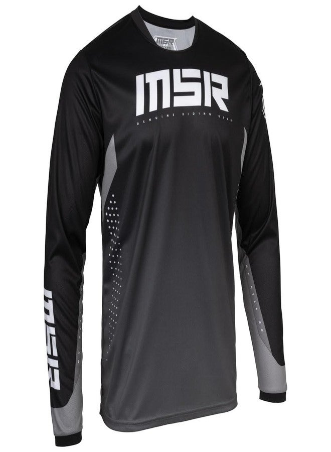 إم اس أر قميص MSR Axxis Proto للدراجات الترابية، موتوكروس، مقاس XXX-Large، أسود/رمادي - Image 3
