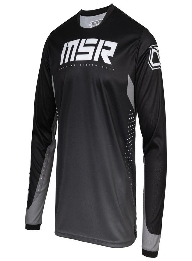 إم اس أر قميص MSR Axxis Proto للدراجات الترابية، موتوكروس، مقاس XXX-Large، أسود/رمادي - Image 1