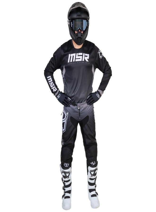 إم اس أر قميص MSR Axxis Proto للدراجات الترابية، موتوكروس، مقاس XXX-Large، أسود/رمادي - Image 4