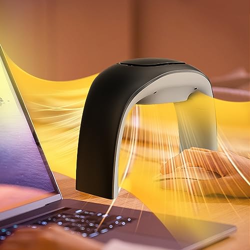 Nauttxon Desk Mouse Pad Hand Warmer Super Quiet, 110v 100w Heated Mouse Pad Hand Warmer, Personal Desk Heater Energy Efficient Ceramic Office with Thermostat Low Wattage - Black - Image 1