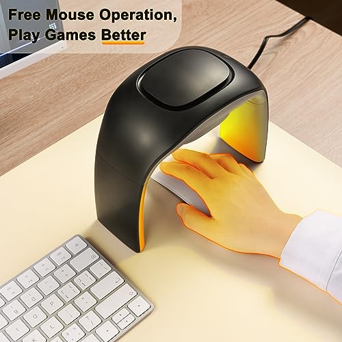 Nauttxon Desk Mouse Pad Hand Warmer Super Quiet, 110v 100w Heated Mouse Pad Hand Warmer, Personal Desk Heater Energy Efficient Ceramic Office with Thermostat Low Wattage - Black - Image 5