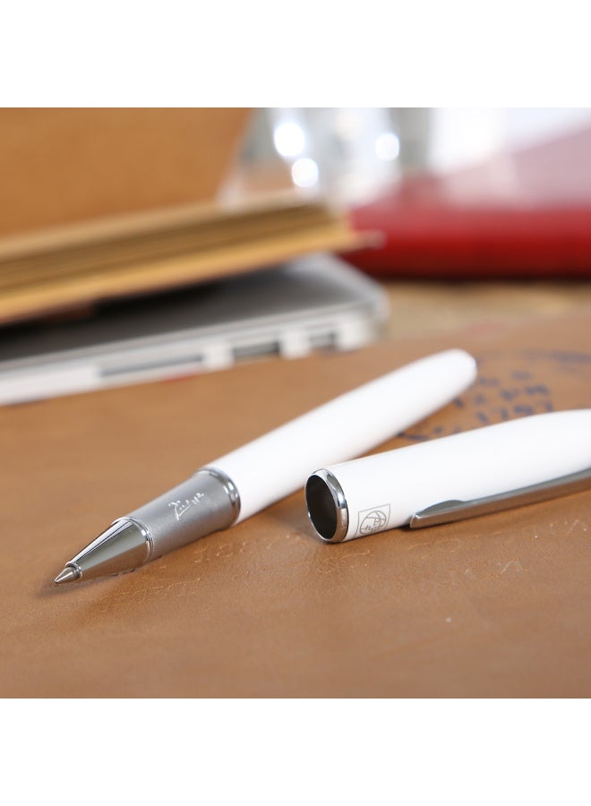 Pimio Signature Pen، قلم حبر جاف هدايا للمكتب، قلم توقيع للبالغين، قلم لتدريب الخط للطلاب، هدية تخرج للرجال والنساء، 0.5 مم، 916 Mubai White - Image 2