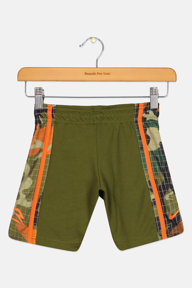 Nike 3Brand by Russell Wilson Toddlers Boy Camouflage Detail Training Shorts, Dark Olive - Image 1