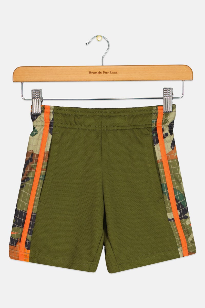 Nike 3Brand by Russell Wilson Toddlers Boy Camouflage Detail Training Shorts, Dark Olive - Image 2