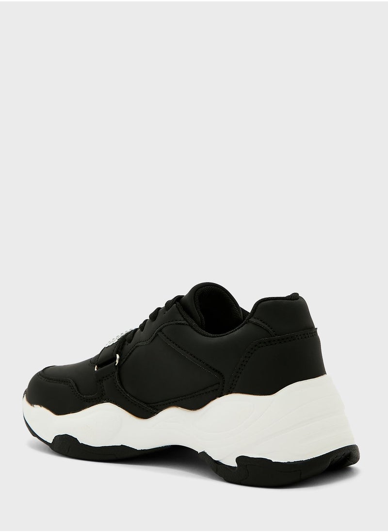 Ginger - Diamante Strap Chunky Sneaker - Image 1