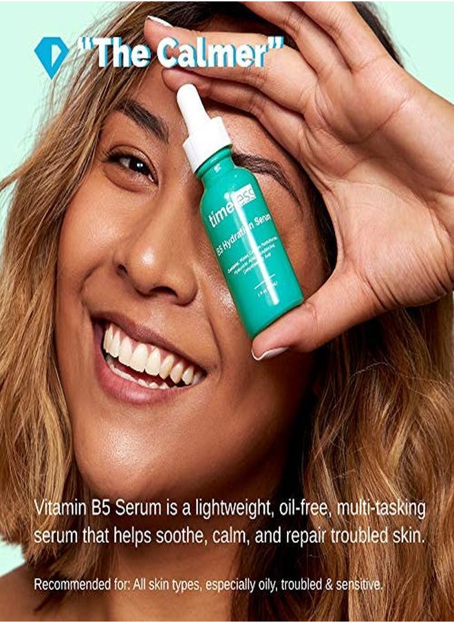 Timeless Skin Care مصل ترطيب فيتامين ب5 1 أونصة يهدئ البثور ويعالج العيوب ويقلل الاحمرار ويقلل من الندبات خفيف الوزن وخالي من الزيوت لجميع أنواع البشرة، وخاصة الدهنية والحساسة  - Image 3
