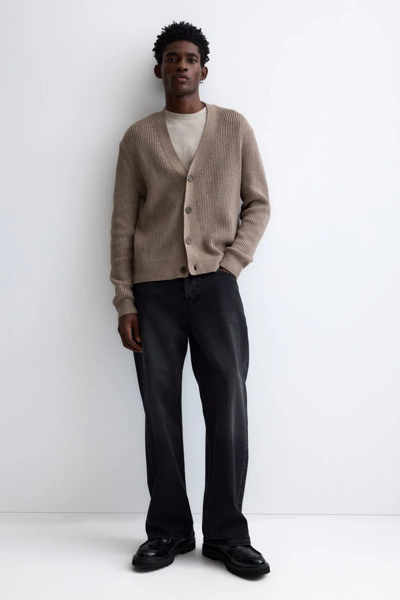 H&M Regular Fit Rib-knit cardigan