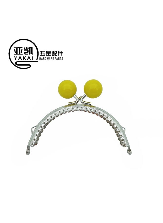 10.5cm Double Ear Semicircle Embossed Candy Head Silver Mouth Gold 28 Holes 30 Holes Candy Beads 20mm Mouth Gold Accessories