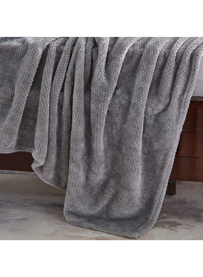 Home Box Lux Popcorn Queen Flannel Blanket 220 x 200 cm - Image 5