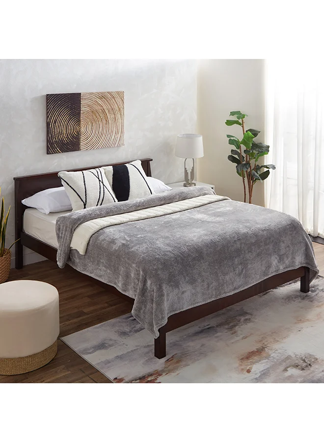 Home Box Lux Popcorn Queen Flannel Blanket 220 x 200 cm
