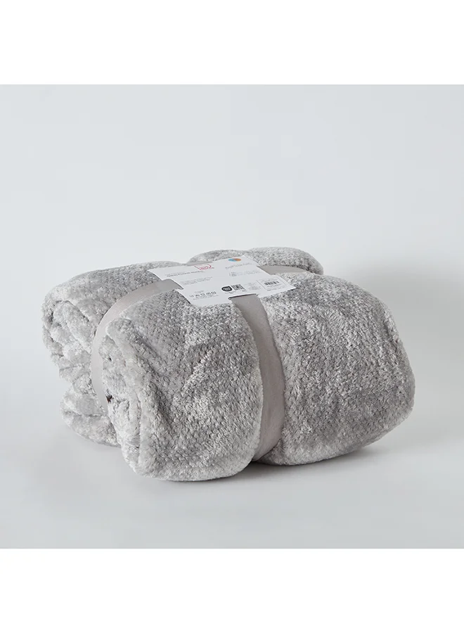 Home Box Lux Popcorn Queen Flannel Blanket 220 x 200 cm