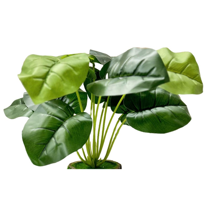Dekorly Artificial Silk Palm Monstera Leaves Plant For Decorations Beach Wedding Table Decoration|Desk Home Office Indoor Outdoor Decor (Design-G), Multicolor - Image 5