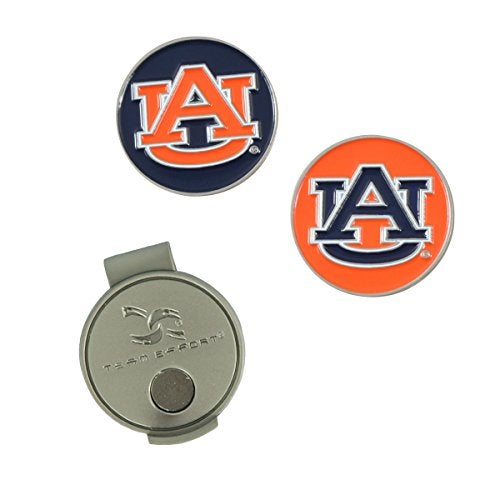 Team Effort Auburn Tigers Hat Clip & 2 Ball Markers - Image 1