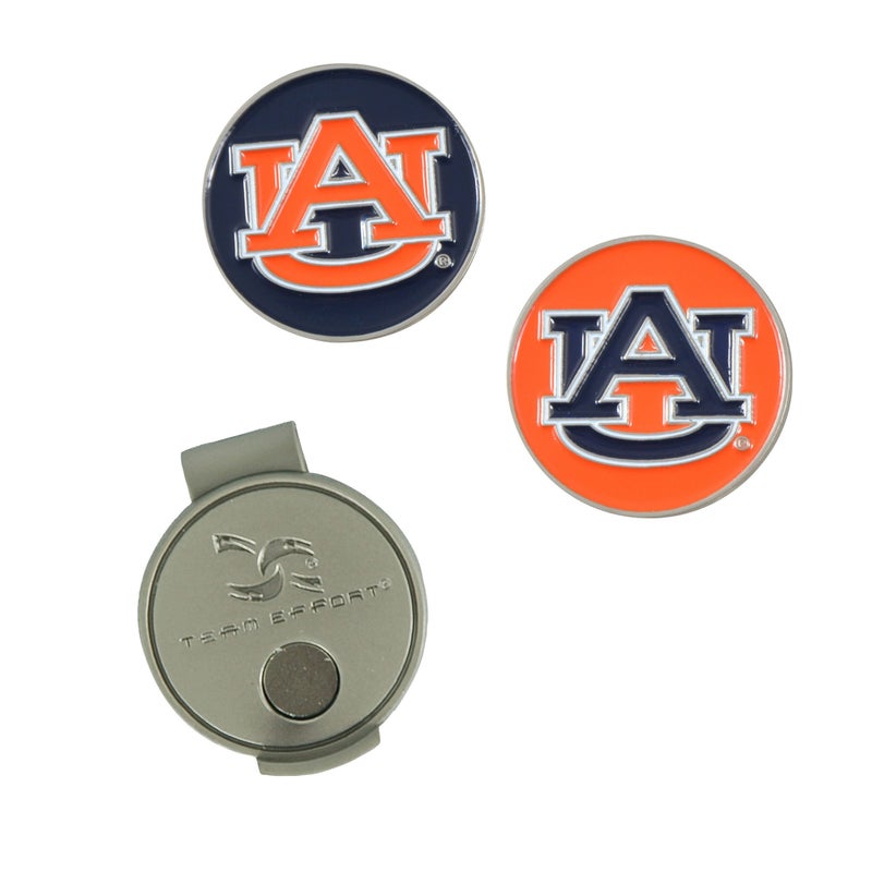 Team Effort Auburn Tigers Hat Clip & 2 Ball Markers - Image 2