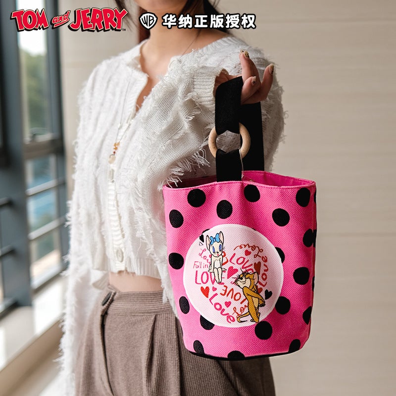 Tom And Jerry Bucket Bag Women'S Bag 2026 New Cartoon Cute Style Ins Official Authentic Crossbody Bag Trendy - Image 3
