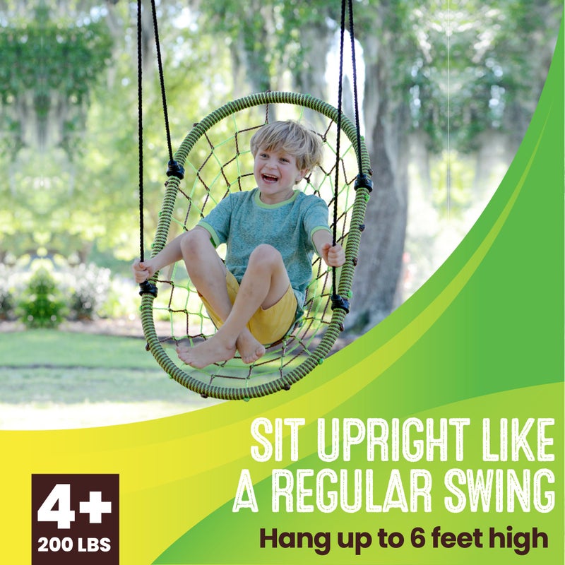 Swurfer Tree Swing  Swing Chair Outdoor Swings for Kids Tree Swings for Kids and Adults Outdoor Weather Resistant Heavy Duty Metal Frame MultiPosition Ages 4 and Up Holds up to 200lbs - Image 3