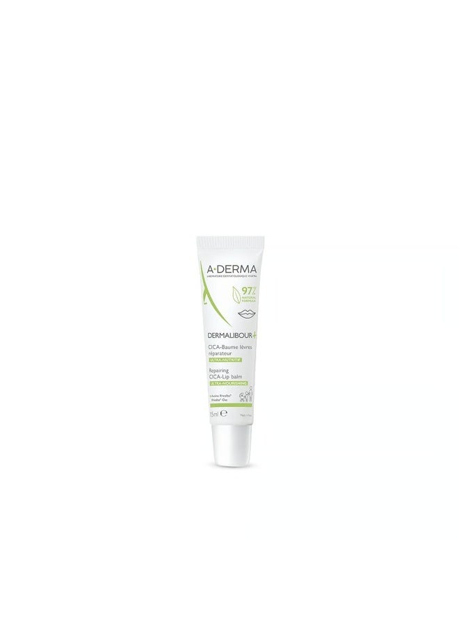 A-Derma Dermalibour+ Repairing CICA-Lip Balm 15ml - Image 1